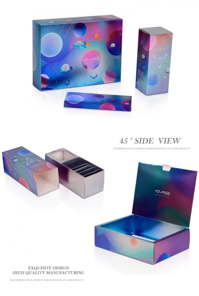 Colorful Printed Cosmetic Paper Box , Custom Logo Skin Care Packaging Box