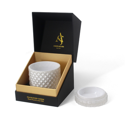 Custom Black Candle Jars Lid And Base Packaging Boxes Bespoke Fancy Candle Accessories Box