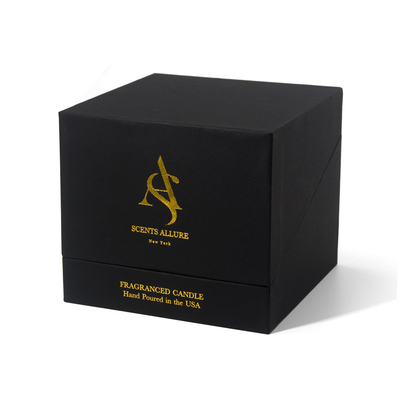 Custom Black Candle Jars Lid And Base Packaging Boxes Bespoke Fancy Candle Accessories Box