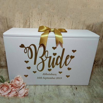 Custom Logo Printed Luxury Large Big Bridal Wedding Dress Gown Packaging Box