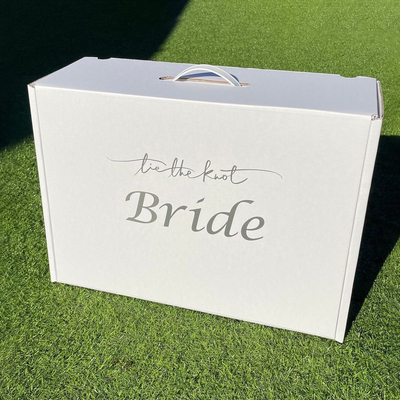 Custom logo printed luxury large big bridal wedding dress gown packaging box for dress
