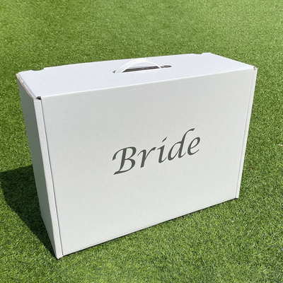 Custom Logo Printed Luxury Large Big Bridal Wedding Dress Gown Packaging Box