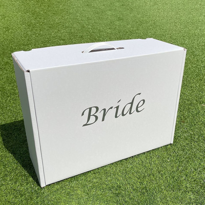 Custom logo printed luxury large big bridal wedding dress gown packaging box for dress