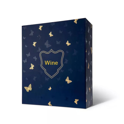 Custom Logo Printed Champagne Flute Packaging Boxes Luxury Red Wine Glass Set Gift Box