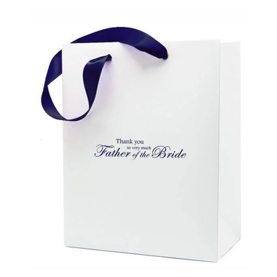 Custom Craft Christmas Gift Favour Paper Bags White Luxury Paper Bag Thank You Bags For Boutique