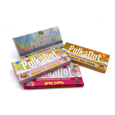 Custom Logo Printing Holographic Magic Mushroom Chocolate Bar Packaging Box