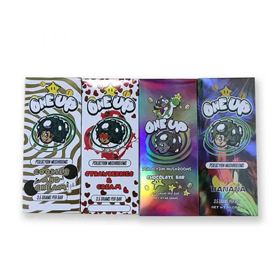 Custom Logo Printing Holographic Magic Mushroom Chocolate Bar Packaging Box