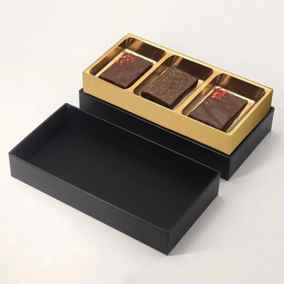 Custom Macaron Chocolate Packaging Folding Box With Plastic Tray Small Chocolate Gift Box