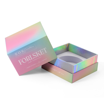 Luxury Holographic Scented Candle Packaging Boxes Hologram Paper Gift Box With Lid