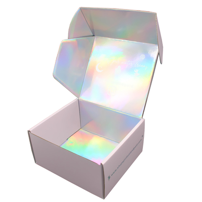 Custom Logo E Flute Holographic Corrugated Clothing Shipping Mailer Box For Woman Underwear