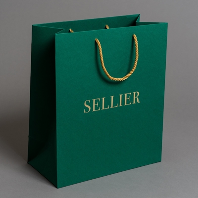 Custom Luxury Gift Garment Paper Shopping Bags With Logo Print