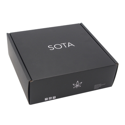 Custom Logo Skincare Packaging Box Beauty Black Mailing Shipping Mailer Box With Inserts