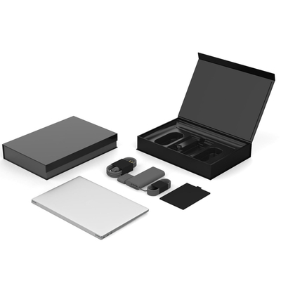 Custom UV Logo Printed Luxury Laptop Packaging Box With Magnetic Lid