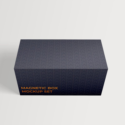 Custom Printed Premium Two Layer Magnetic Gift Box Packaging With Gold Foil Stamping Logo