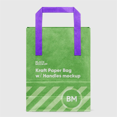 Custom Printing Shopper Paper Bag Kraft Paper Bags With Handles