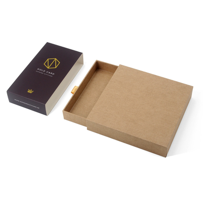 Custom Offset Printing Eco Friendly Recycled Rigid Kraft Paper Drawer Jewelry Box Packaging