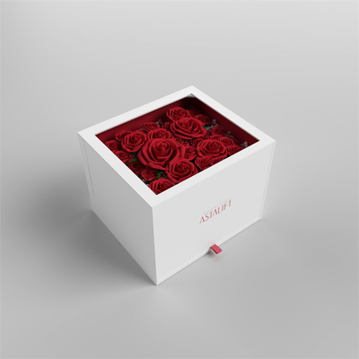Custom Logo 2 Layer Artificial Cardboard Paper Flower Gift Boxes