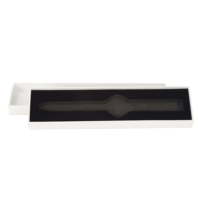 Custom Logo Luxury White Long Paper Watch Gift Box Packaging