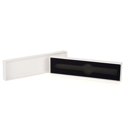 Custom Logo Luxury White Long Paper Watch Gift Box Packaging