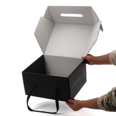 Customized Corrugated Cardboard Paper Shoes Packaging Box With Handle