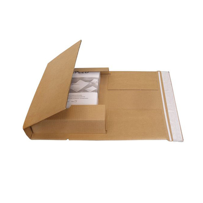 Custom Logo Self Sealing Zipper Tear Book Mailer Shipping Packaging Box With Adhesive Tape