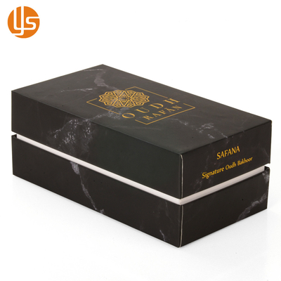 Custom Logo Marble Arabian Oud Perfume Box With Top And Bottom