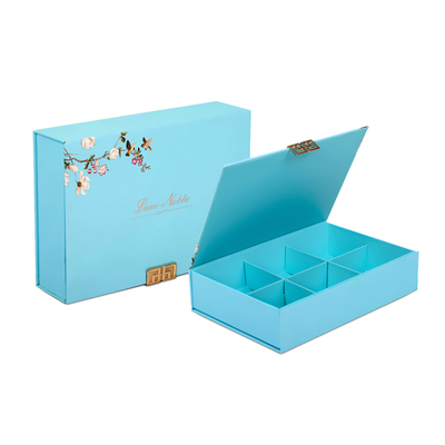 Custom Luxury Moon Cake Mooncake Gift Box Packaging With 6 Compartments