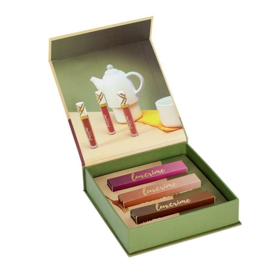 Custom Lip Balm Lip Gloss Set Packaging Clamshell Packaging Box With Window