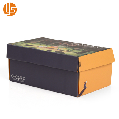 Personalized Corrugated Paper Women Shoe Box Full Color Printing