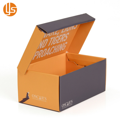 Personalized Corrugated Paper Women Shoe Box Full Color Printing