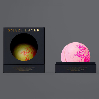 Custom Luxury Lid And Base Bath Bomb Gift Packaging Box With Window