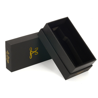Luxury China Handmade Hard Paper Gold Black Perfume Bottle Gift Box Packaging