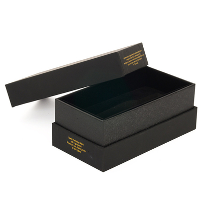 Luxury China Handmade Hard Paper Gold Black Perfume Bottle Gift Box Packaging