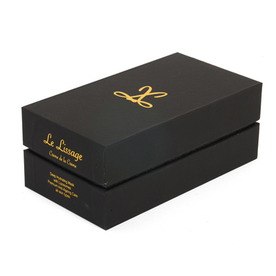 Luxury China Handmade Hard Paper Gold Black Perfume Bottle Gift Box Packaging