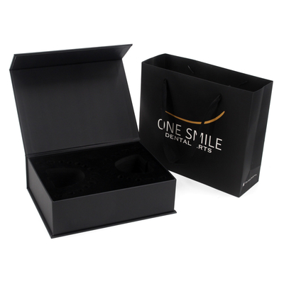 Custom Logo Luxury Magnet Box Black Clear Aligner Packaging Box