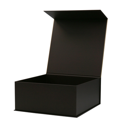 Luxury Gold Foil Stamping Black Empty Presentation Card Packaging Gift Boxes With Magnetic Lid