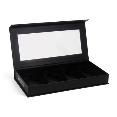 Custom Luxury Black Magnetic Gift Box With Window