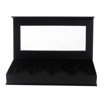 Custom Luxury Black Magnetic Gift Box With Window