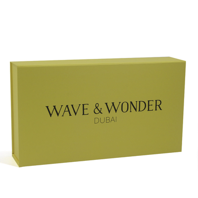 Customizable Yellow Folding Foldable Magnetic Lid Gift Packaging Box