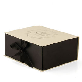 Handmade Paper Gift Box With Ribbon Closure Custom Logo Eco Friendly