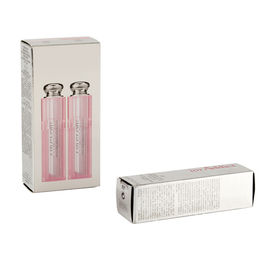 Sliver Cardboard Cosmetic Packaging Box for Lipgloss Your Logo Acceptable