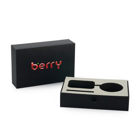 Luxury Paper Gift Packing Box black color With Eva Insert And Velvet