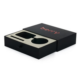 Luxury Paper Gift Packing Box black color With Eva Insert And Velvet