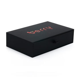 Luxury Paper Gift Packing Box black color With Eva Insert And Velvet