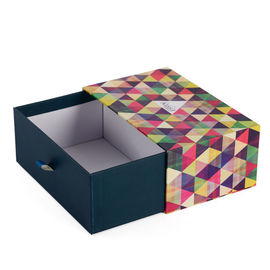 Rigid Cardboard Gift Printed Paper Box , Custom Drawer Packaging Boxes