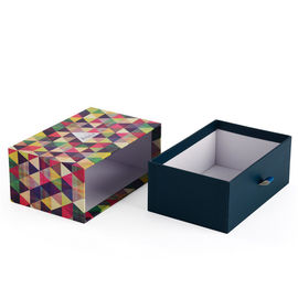 Rigid Cardboard Gift Printed Paper Box , Custom Drawer Packaging Boxes