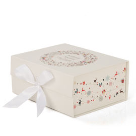 Custom Printing Paper Gift Box With Ribbon For Personalised Foldable Packaging