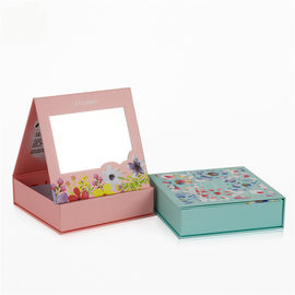 Colorful Small Rigid Magnetic Gift Box , Decorative Gift Boxes With Mirror Insert