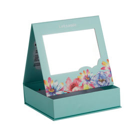 Colorful Small Rigid Magnetic Gift Box , Decorative Gift Boxes With Mirror Insert