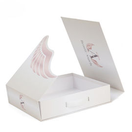 Custom Cardboard Large Gift Box With Magnetic Closure And Plastic Handle